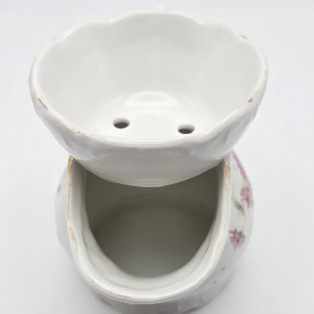 Vintage Floral Shaving Scuttle Mug Victorian Cottagecore Flower Stand/Vase